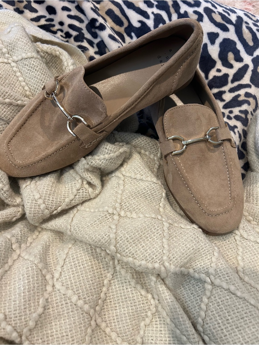 Target Taupe Suede Horsebit Loafers